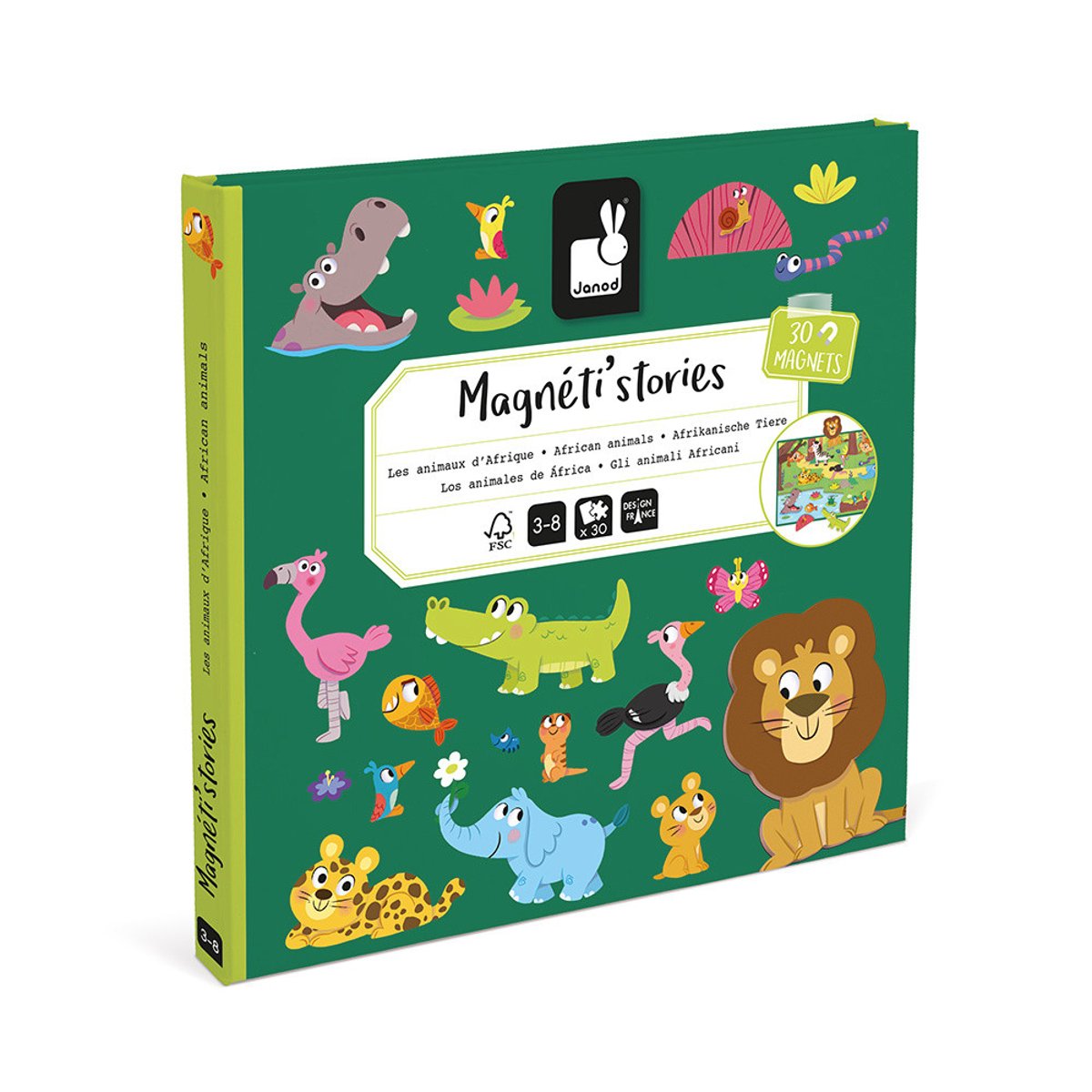 Magneti'stories Les Animaux D'afrique couleur unique, JANOD
