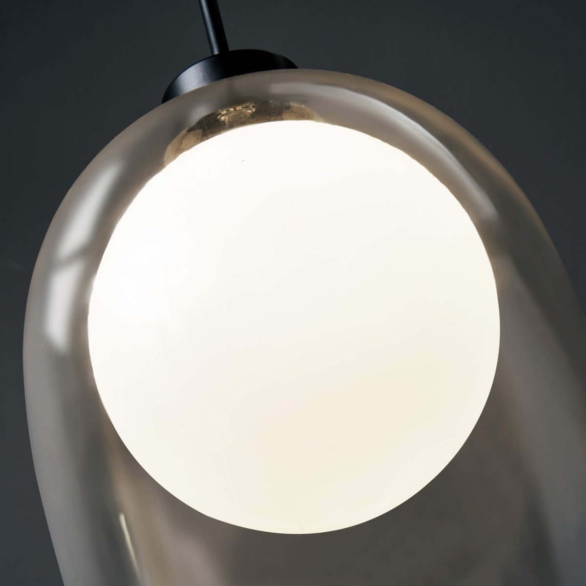 Suspension élégante - CALYPSO transparent et blanc, KOSILUM