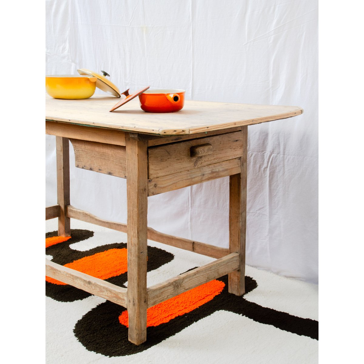 Meuble de métier en pin Fernand N°481 - Bon état bois clair, DEBONGOUT