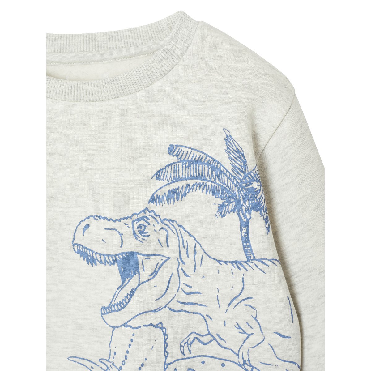Sweat fantaisie blanc chiné, VERTBAUDET