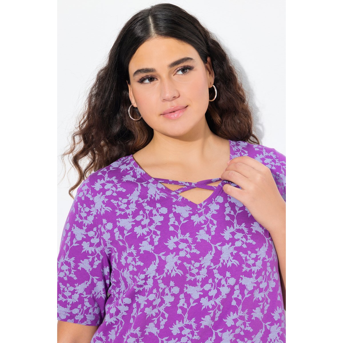 T-shirt manches courtes violet, ULLA POPKEN