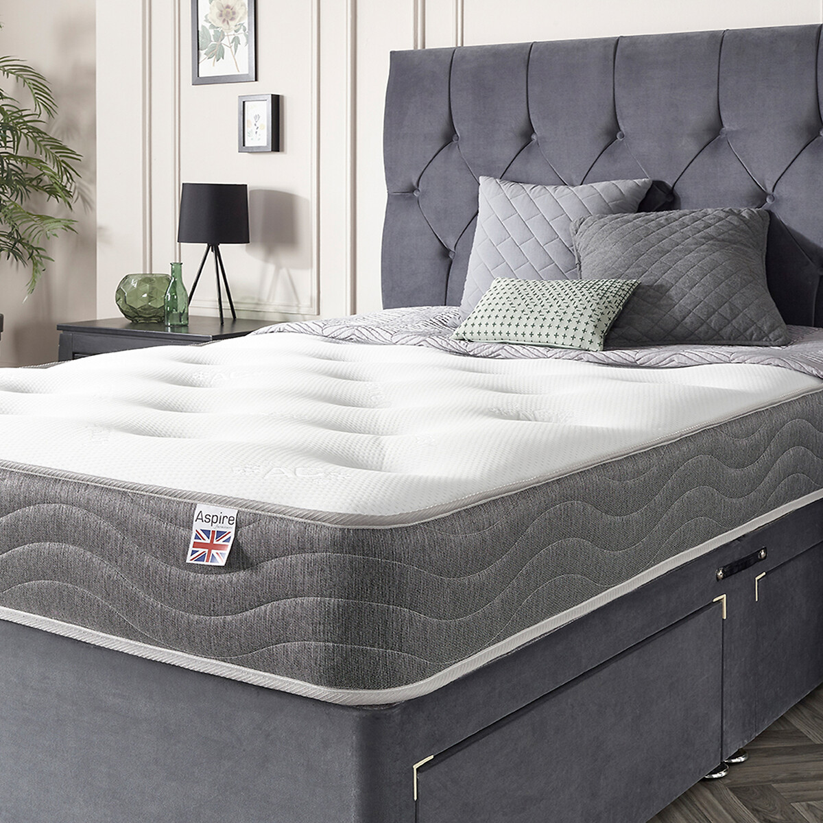Cool Tufted Ortho Mattress white, ASPIRE