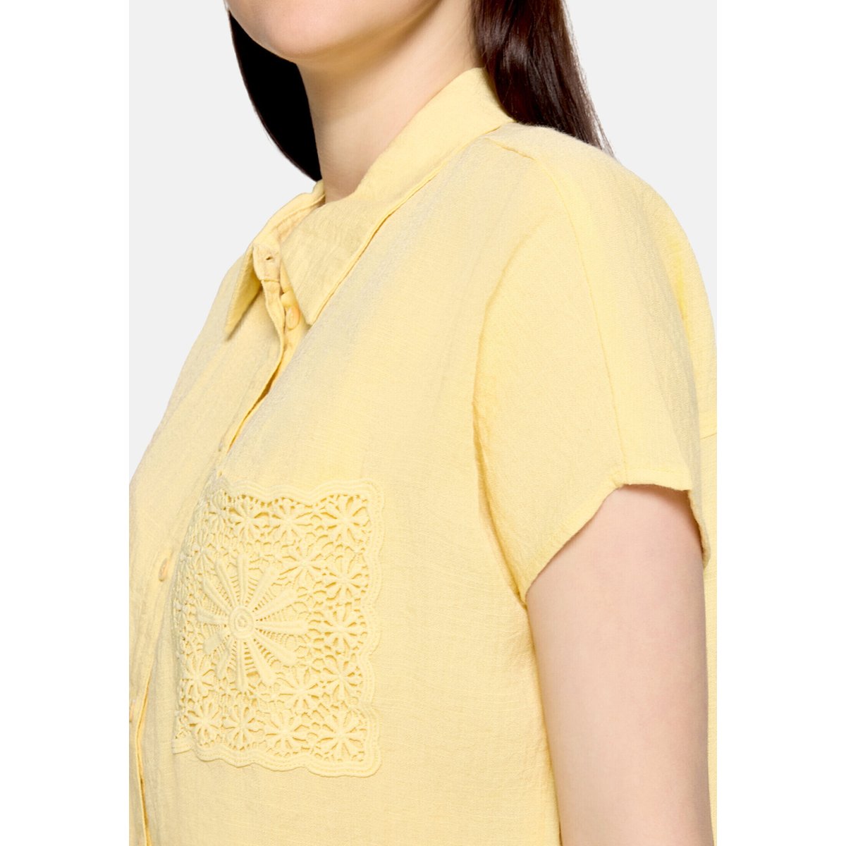 Chemisier oversize à poche-poitrine plaquée golden haze, CARTOON