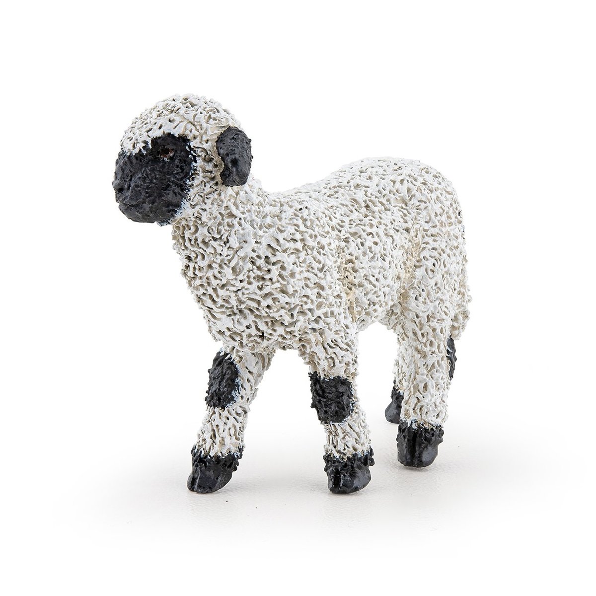 Figurine agneau nez noir du Valais noir, PAPO