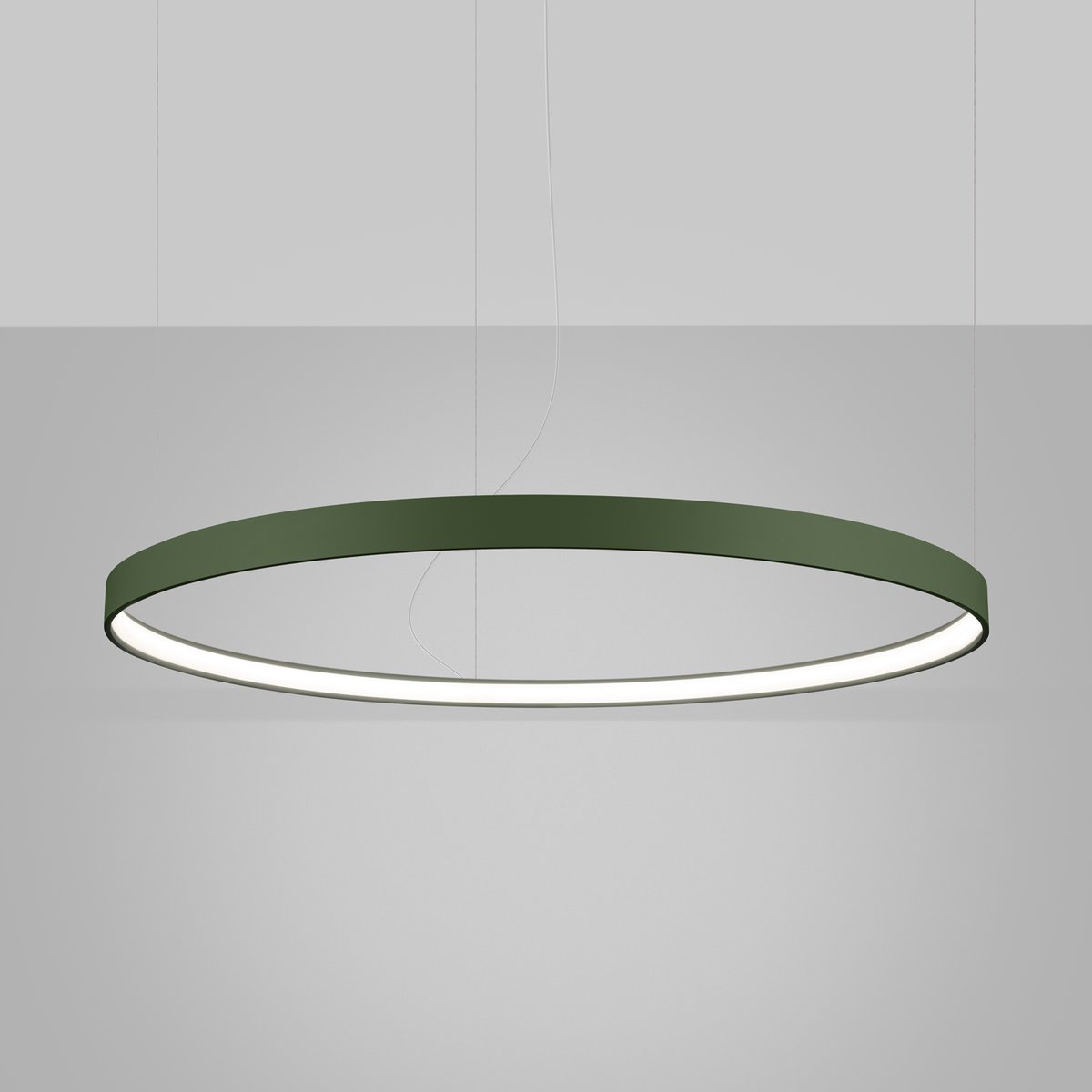 Lustre Aluminium Vert Olive LED 1 Rio vert olive, EDEN
