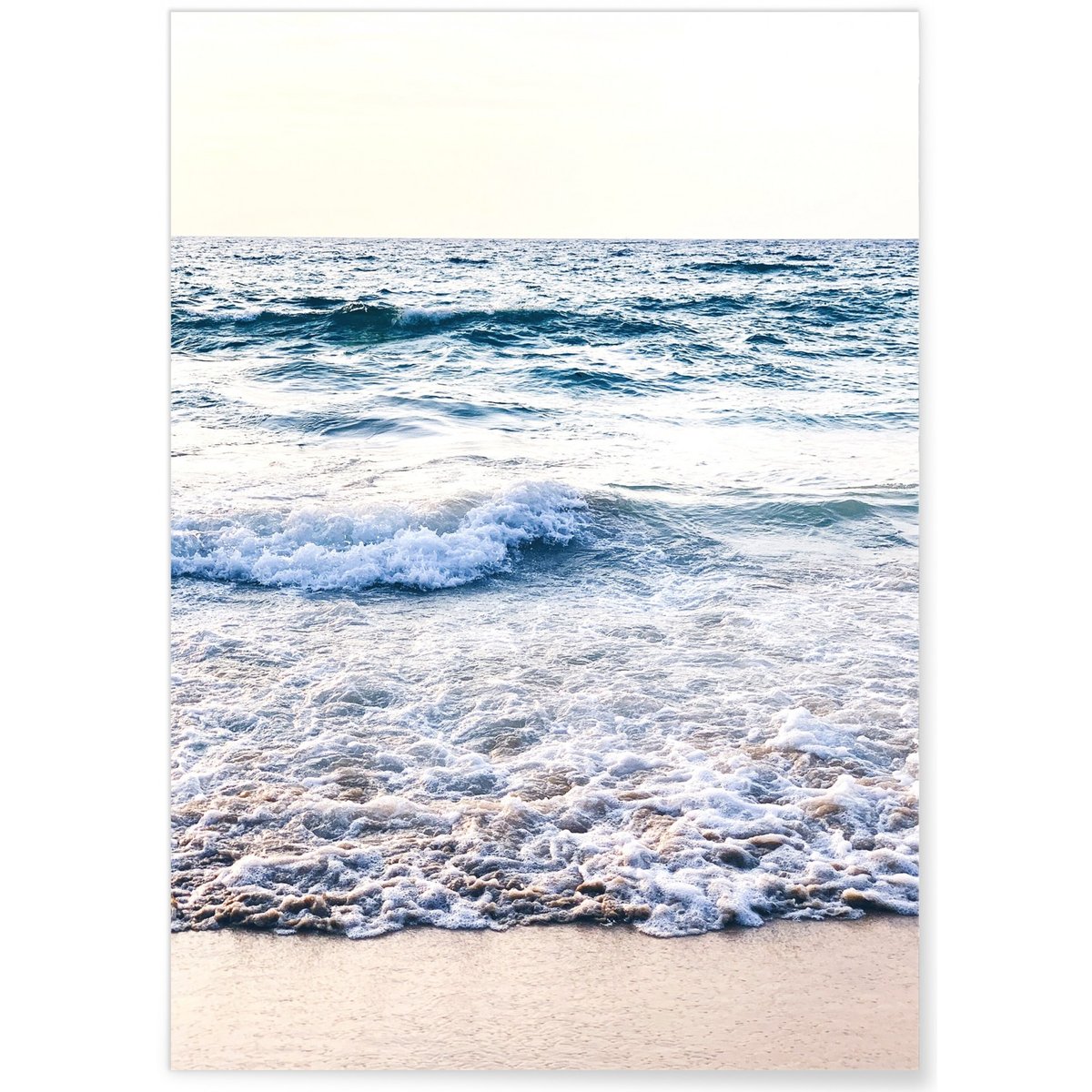 Poster Nature vagues blanc, L'AFFICHERIE
