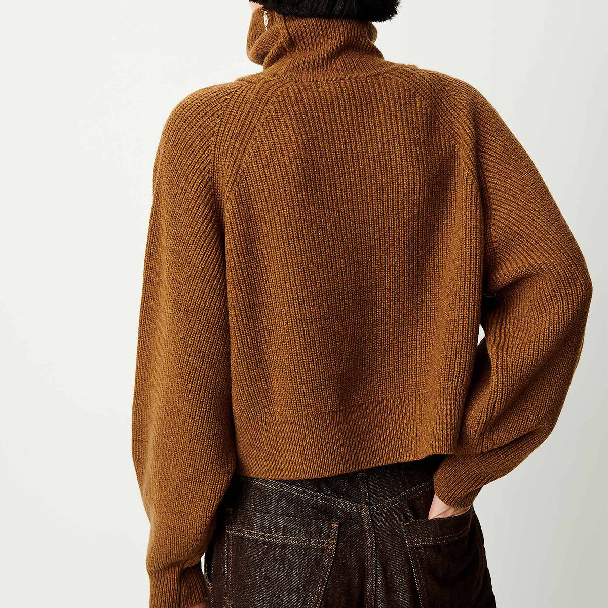 Yinga Openwork Detail Turtleneck Jumper bronze, SESSUN