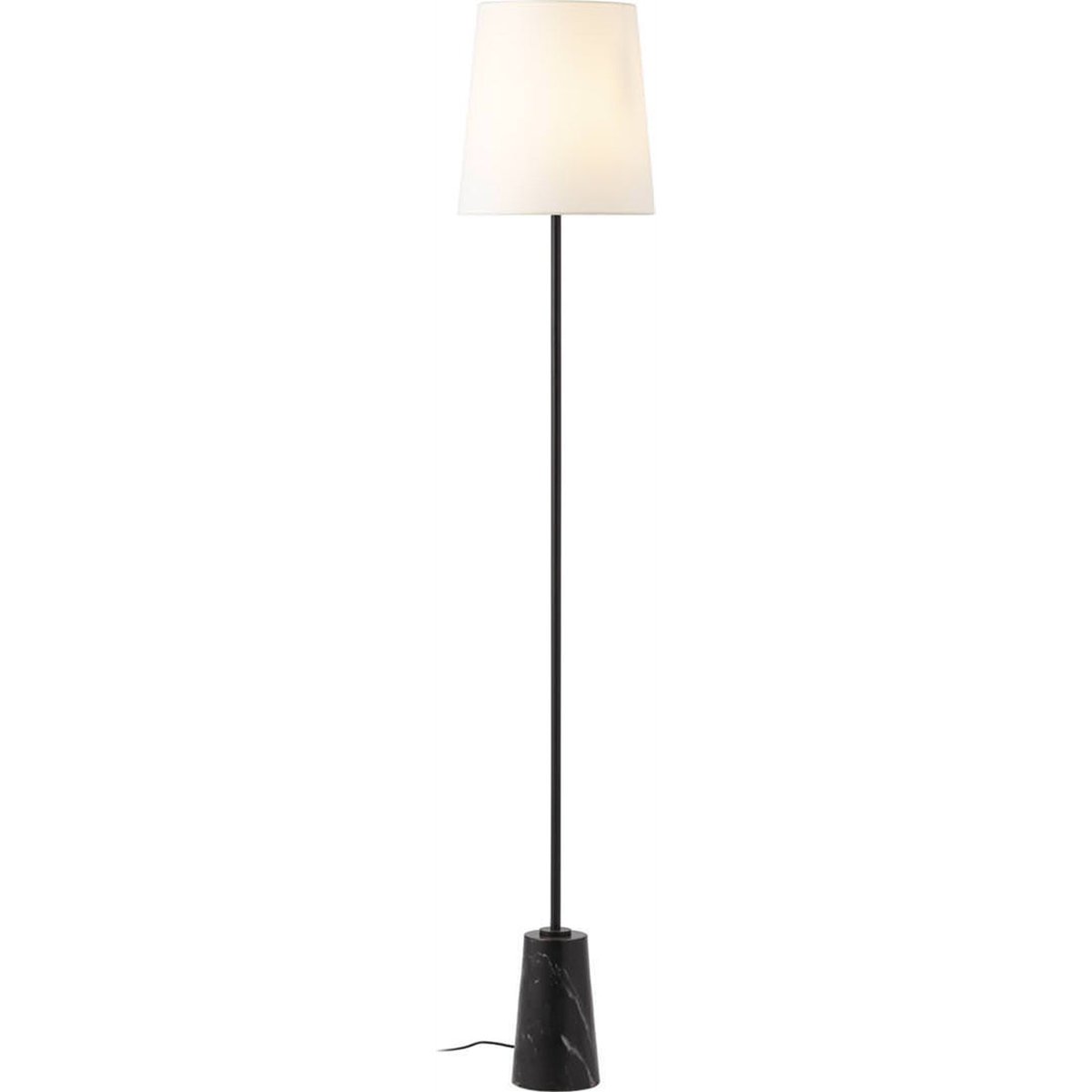Lampadaire design en marbre et métal noir marbré, RECOLLECTION