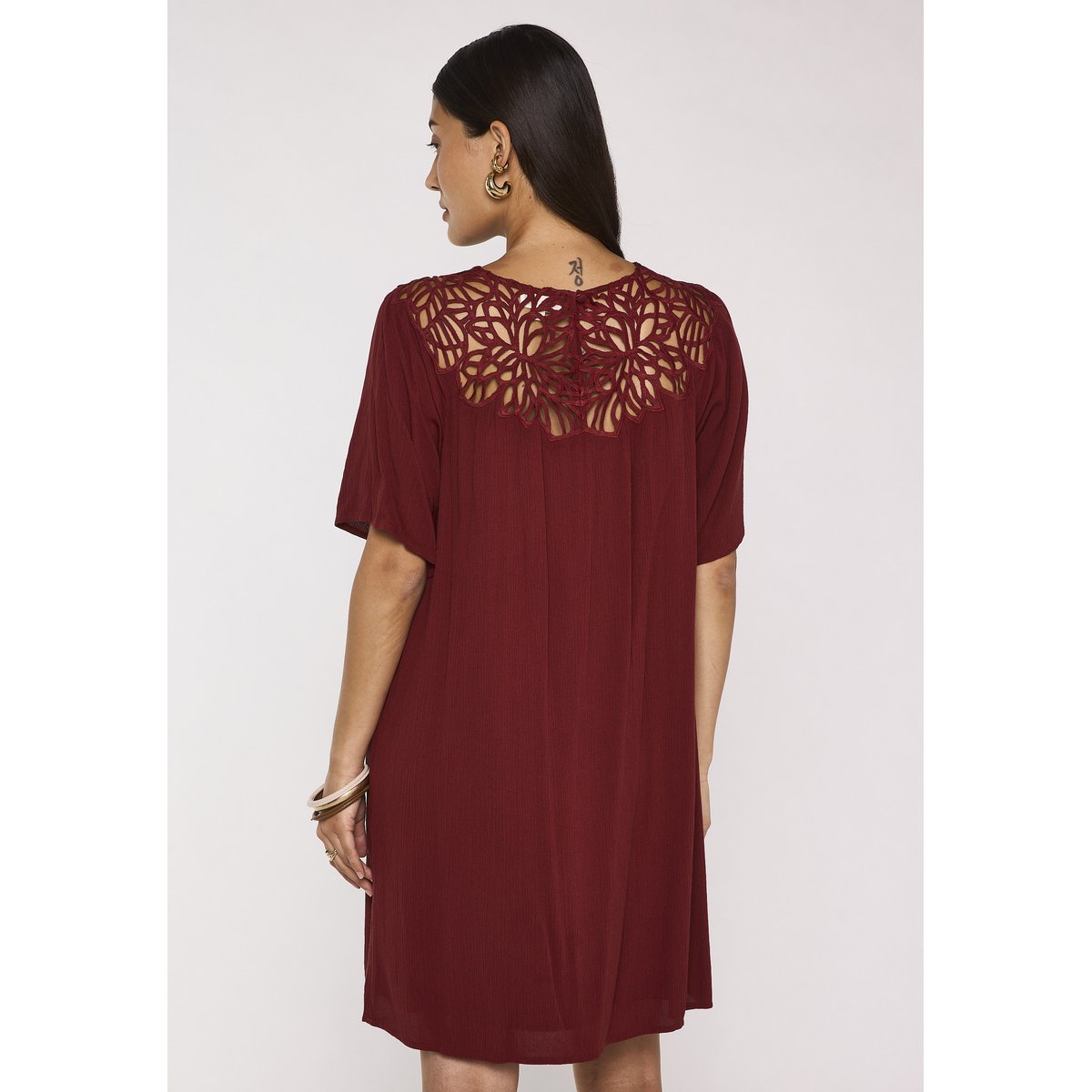 Robe droite avec dentelles PERFECTION brique, Maison 123