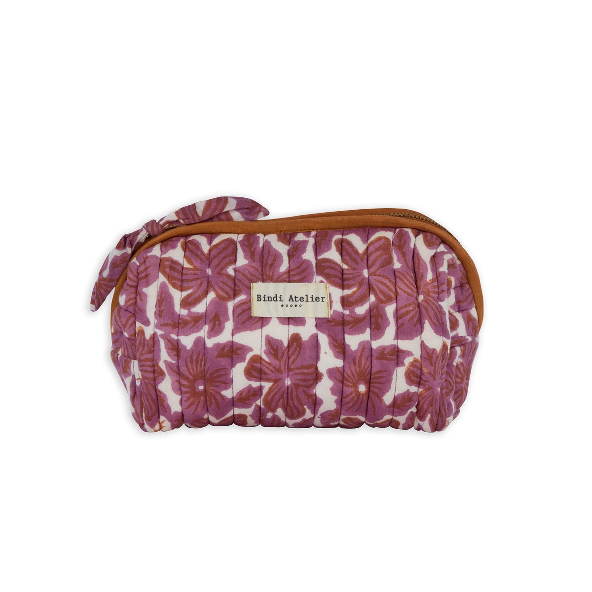 Trousse maquillage imprimée MANOA violet sureau, BINDI ATELIER