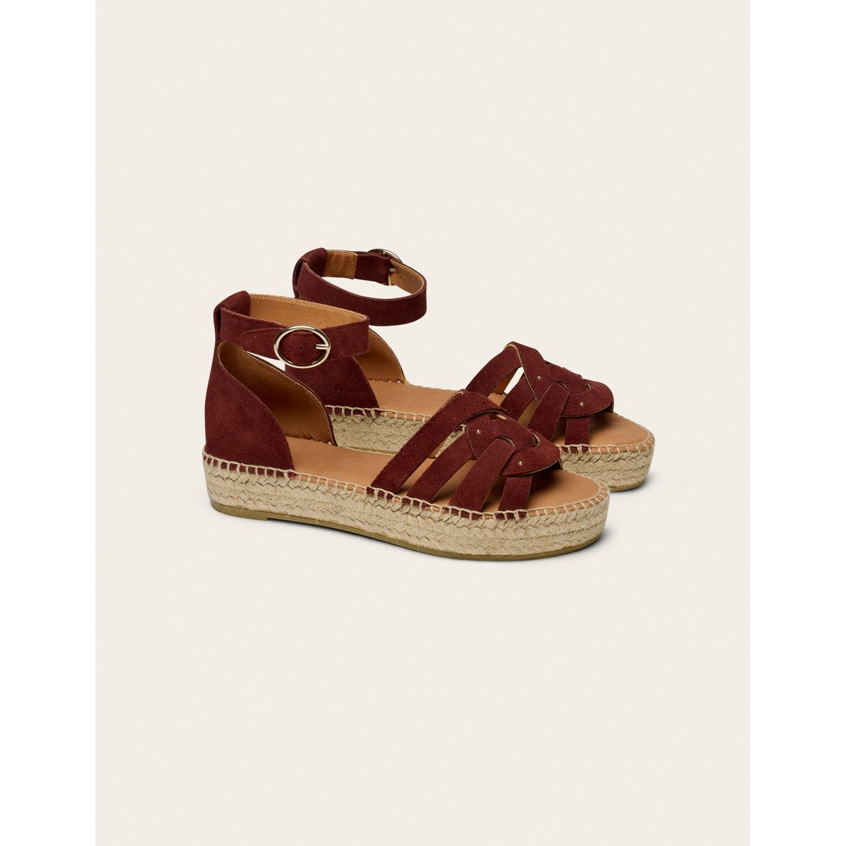 Espadrilles AZEL suède pourpre, ODAJE