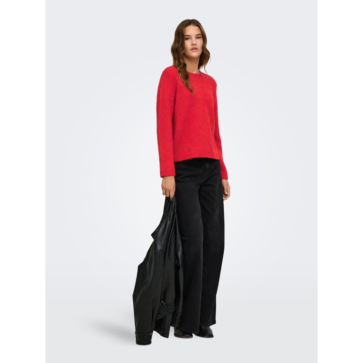 Pull En Maille rouge - barbados cherry 1, ONLY