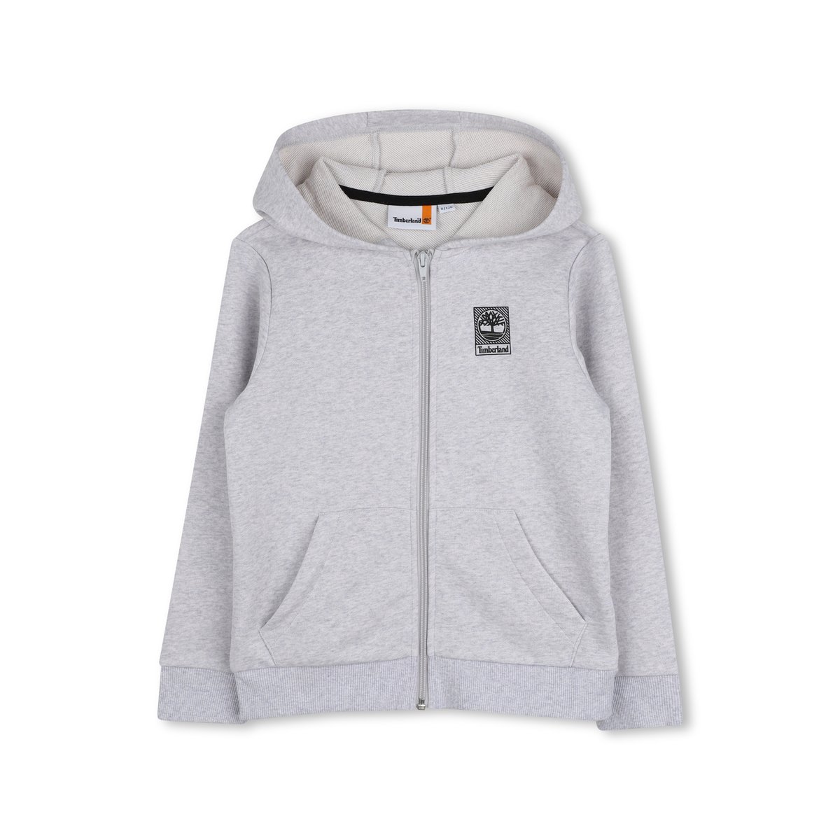 Cardigan à capuche en molleton gris chine, TIMBERLAND