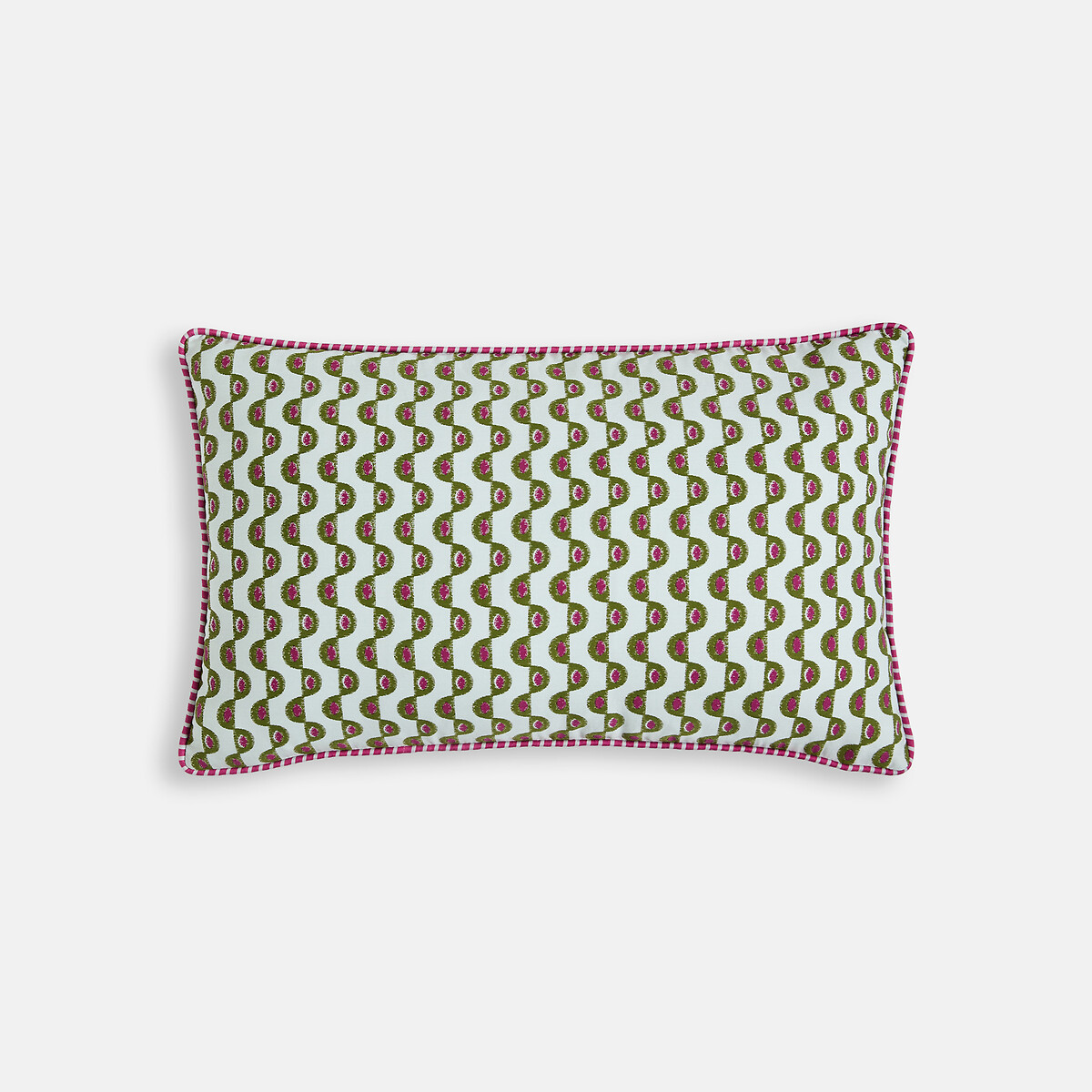 Ika Cotton Satin Rectangular Cushion Cover blue, LA REDOUTE INTERIEURS