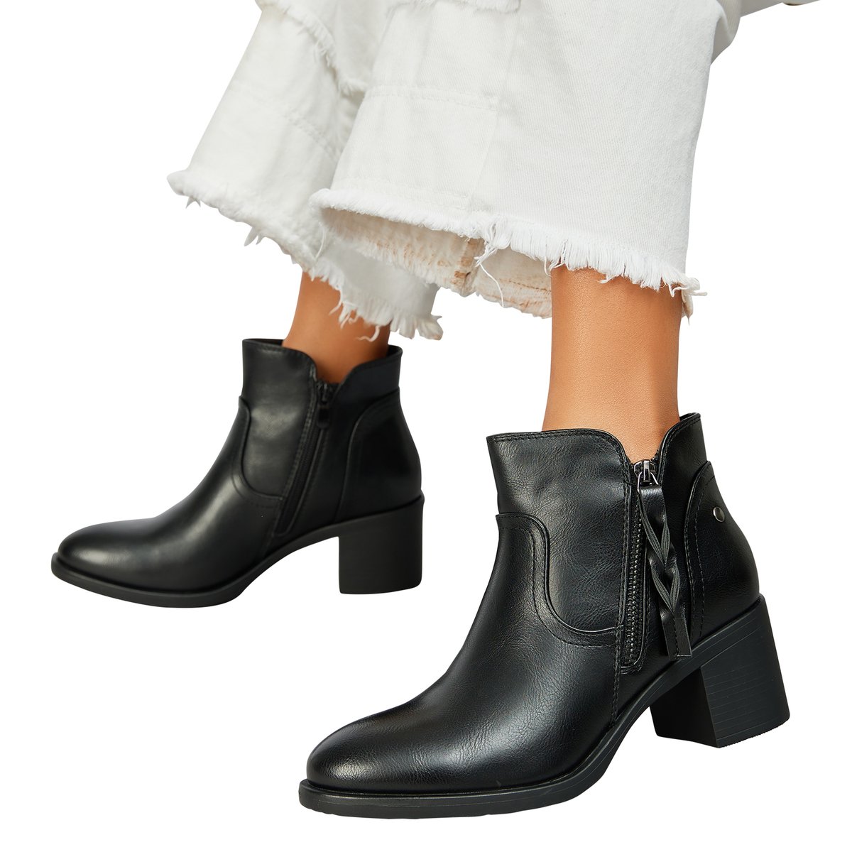 Bottines à Zip Super Mode noir, ENZA NUCCI