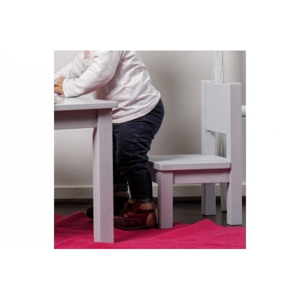 Lot de 2 Ma première chaise Enfant Montessori Gris 1-4 ans blanc, PIOUPIOU ET MERVEILLES