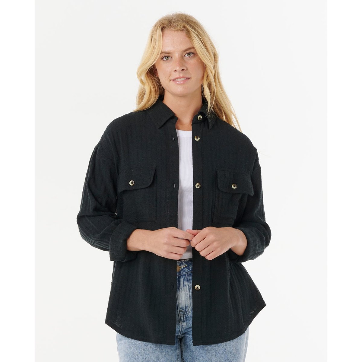 Chemise Texturée COCEANIC noir délavé, RIP CURL