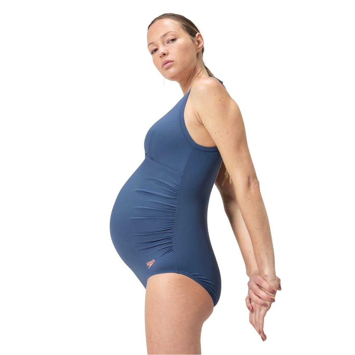 Maillot de bain de grossesse 1 pièce motif/style logo bleu, SPEEDO