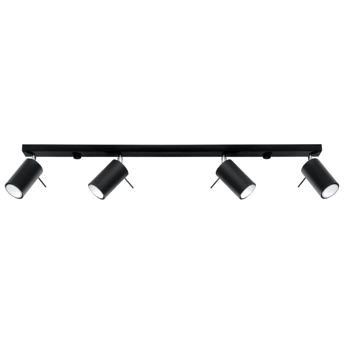 Plafonnier Acier Noir GU10 4 Ring noir, EDEN