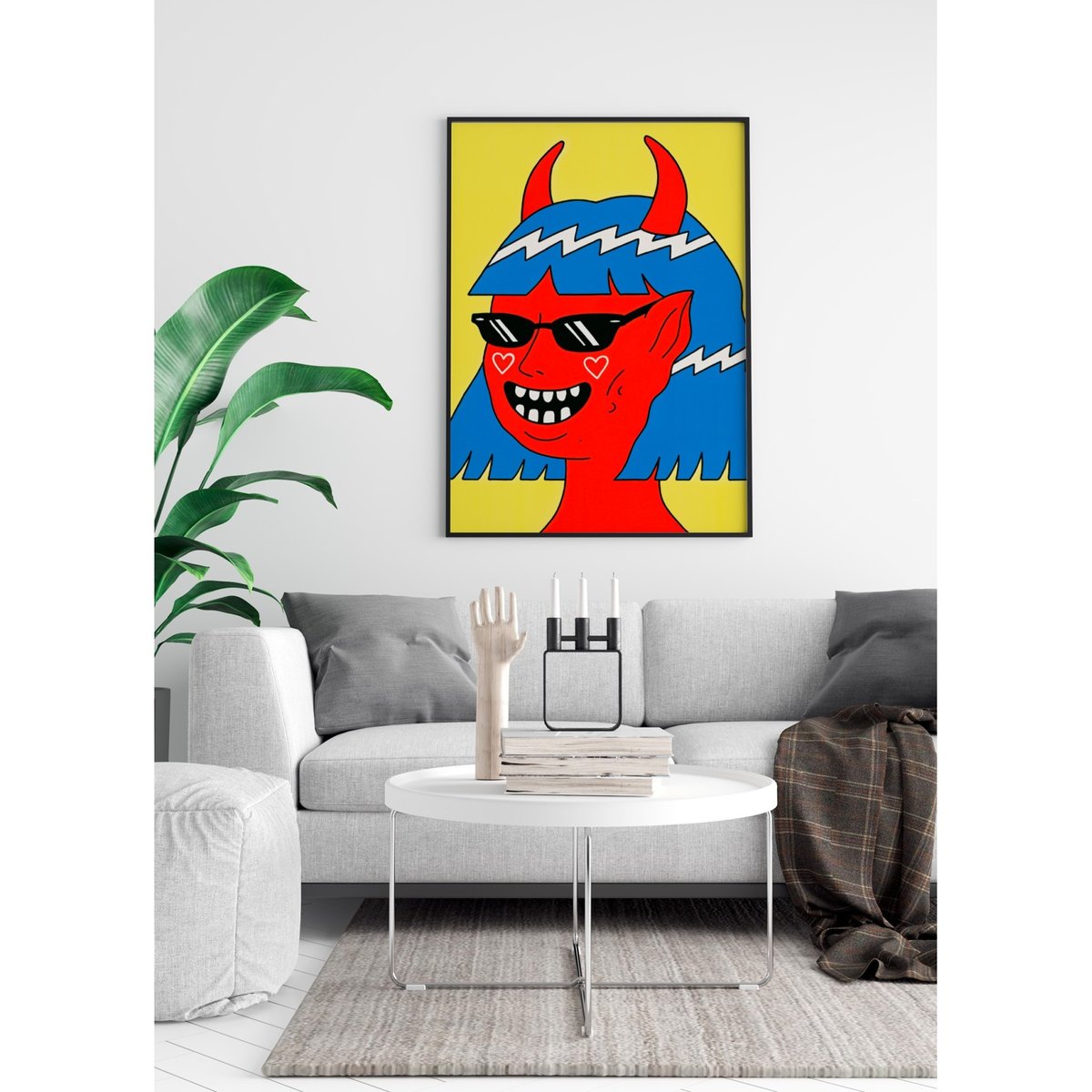 Affiche Démon pop blanc, L'AFFICHERIE