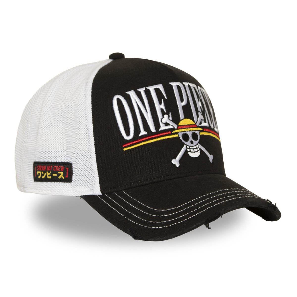 Casquette trucker One Piece noir/blanc/rouge/jaune, CAPSLAB