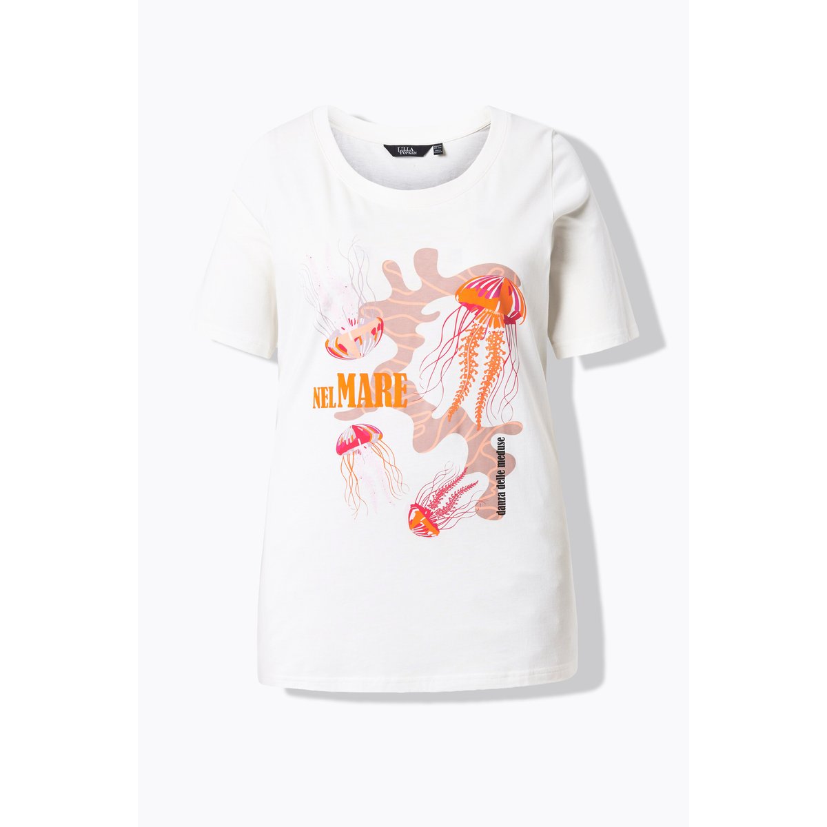 T-shirt en modal mélangé blanc cassé, ULLA POPKEN