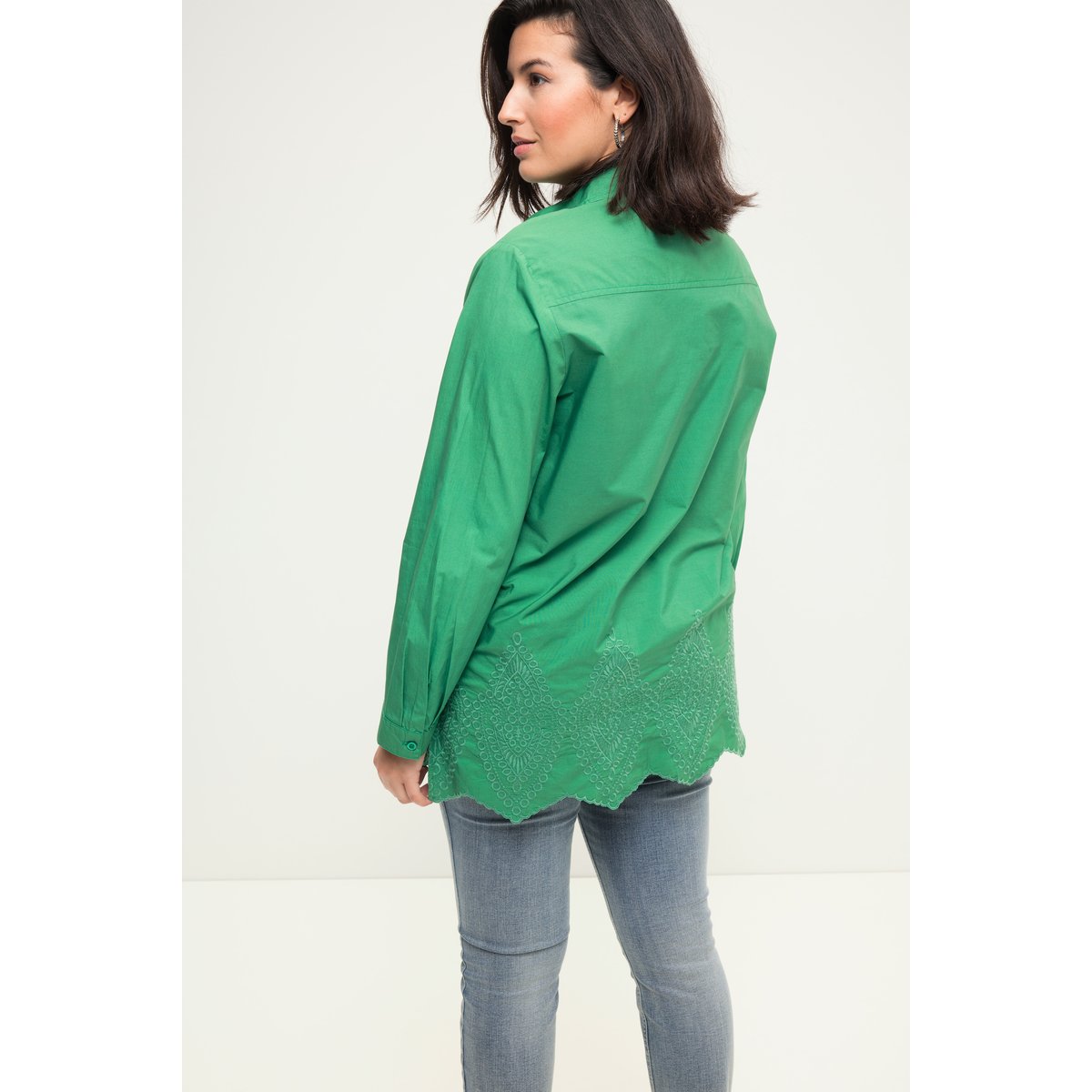 Chemisier oversized avec broderie sur la menthe verte, STUDIO UNTOLD