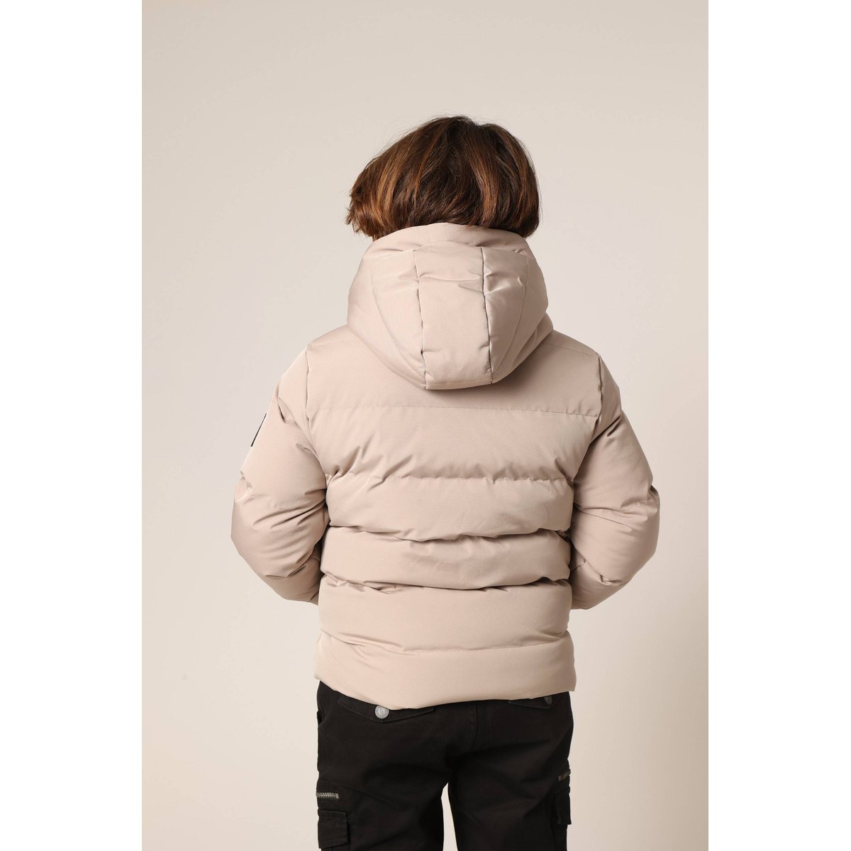 Doudoune chaude pour garçon avec capuche et doublure douce INTEREST argile, DEELUXE