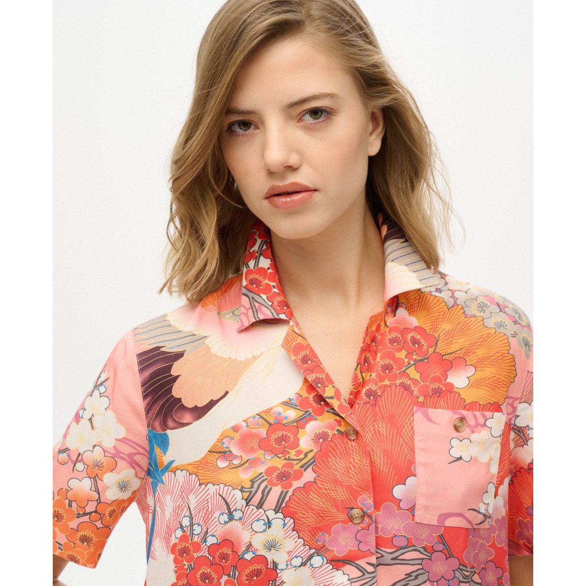 Chemise Beach Resort corail kam, SUPERDRY