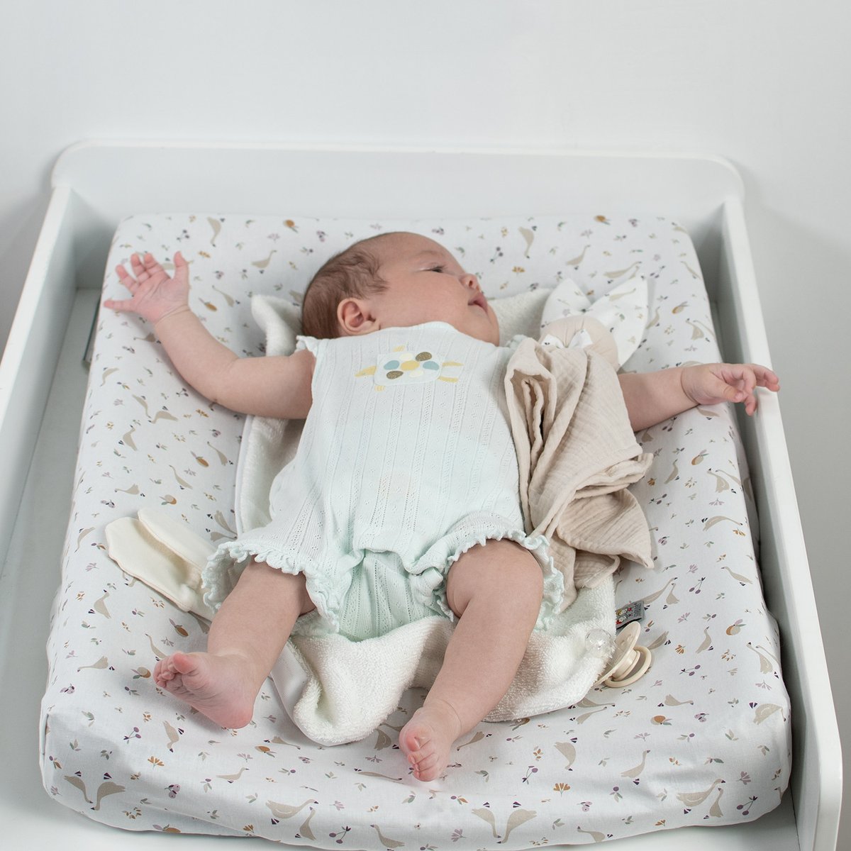 Housse de matelas à langer avec tapis SIDONIA sidonia, beige, écru, blanc, SEVIRA KIDS