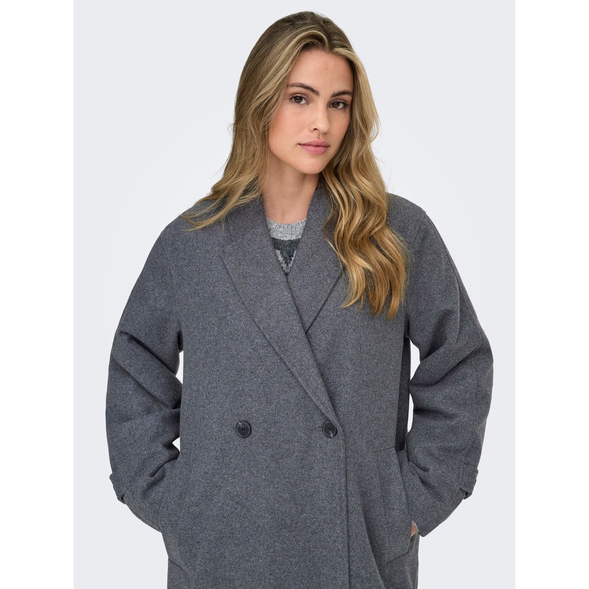Manteau dark grey melange, ONLY