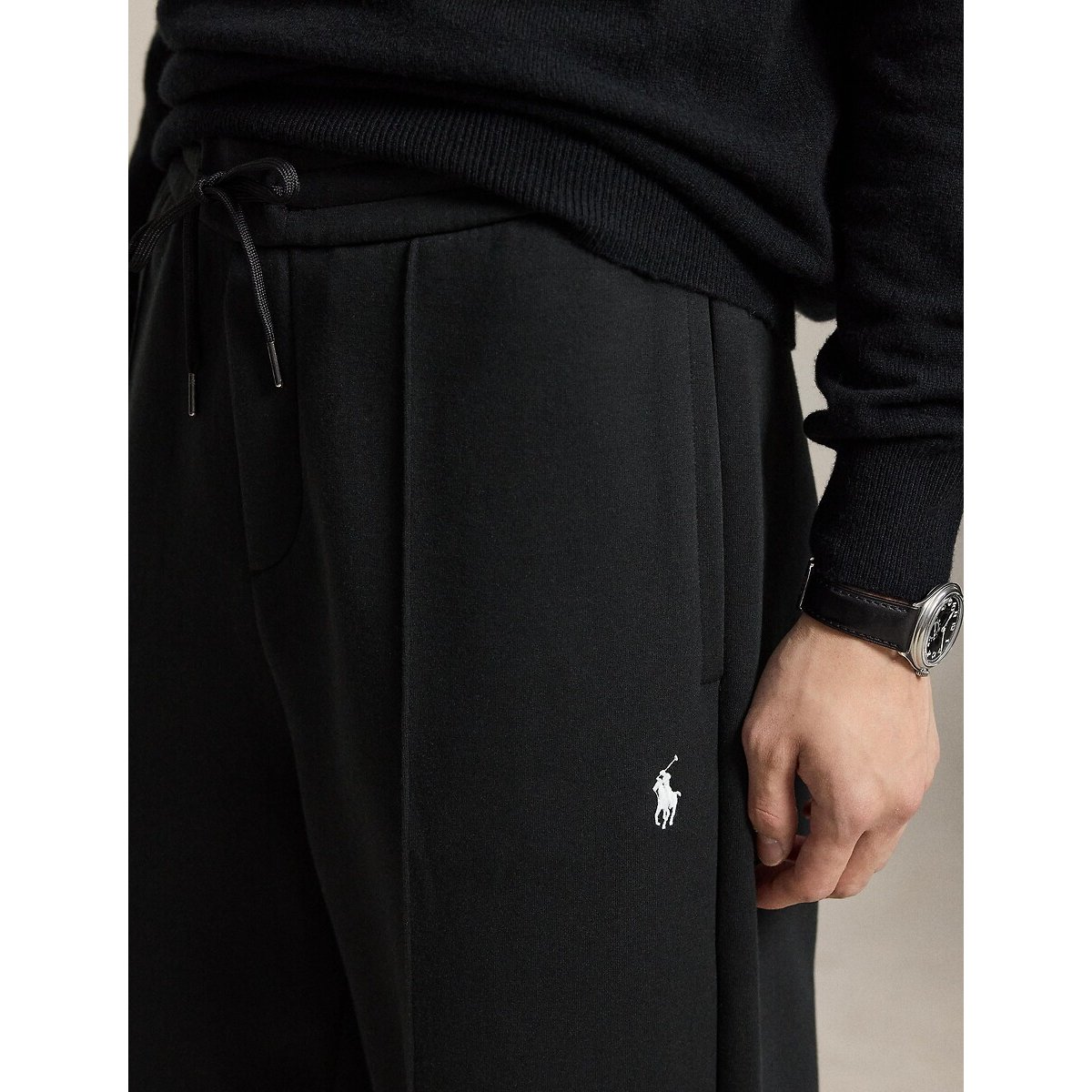 Pantalon large, taille élastiquée noir, POLO RALPH LAUREN