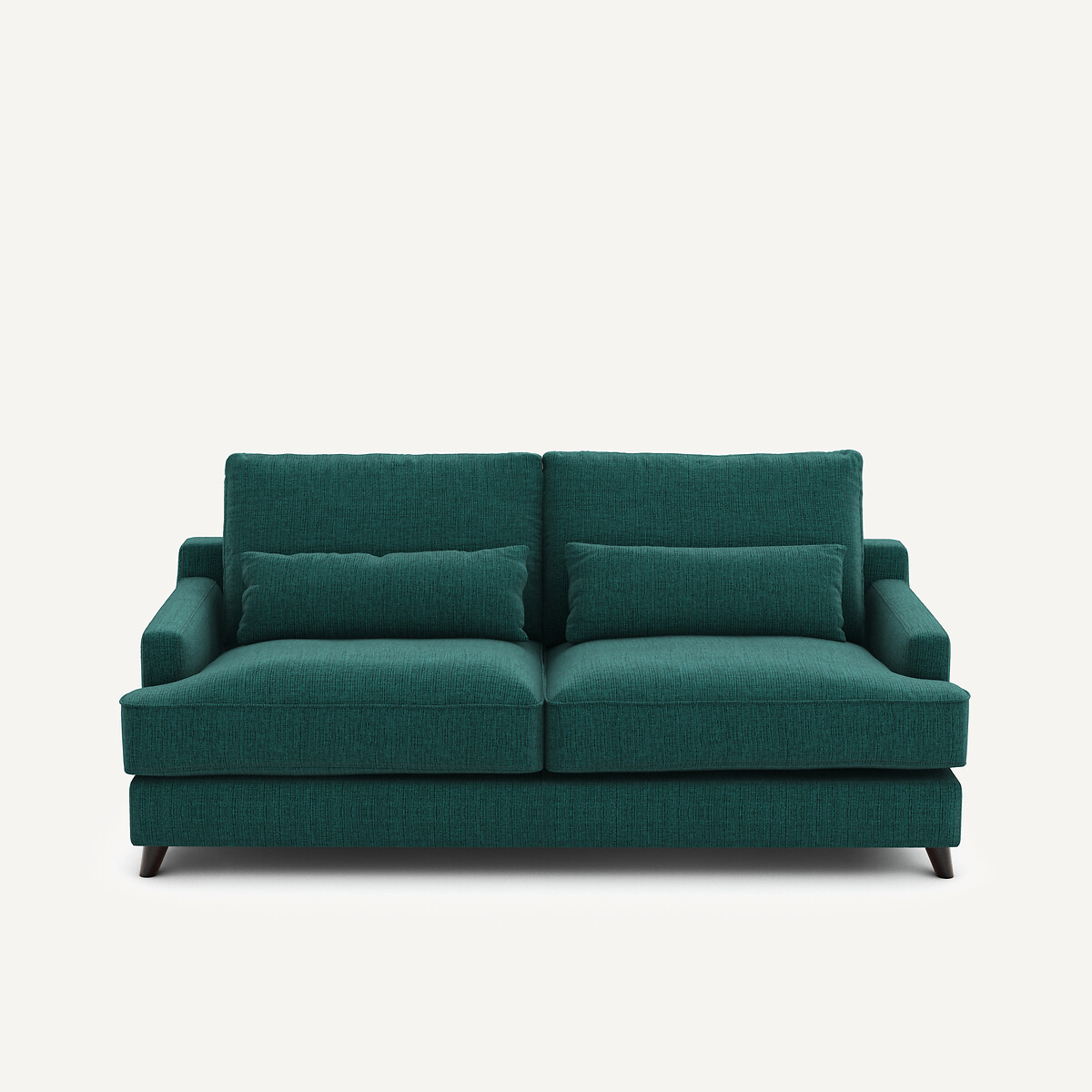 3- oder 4-Sitzer-Sofa aus meliertem Stoff, ALWINE dunkelgrün, AM.PM