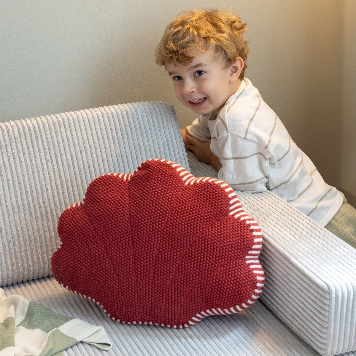 Doudou peluche coquillage rose pâle, KINDSGUT
