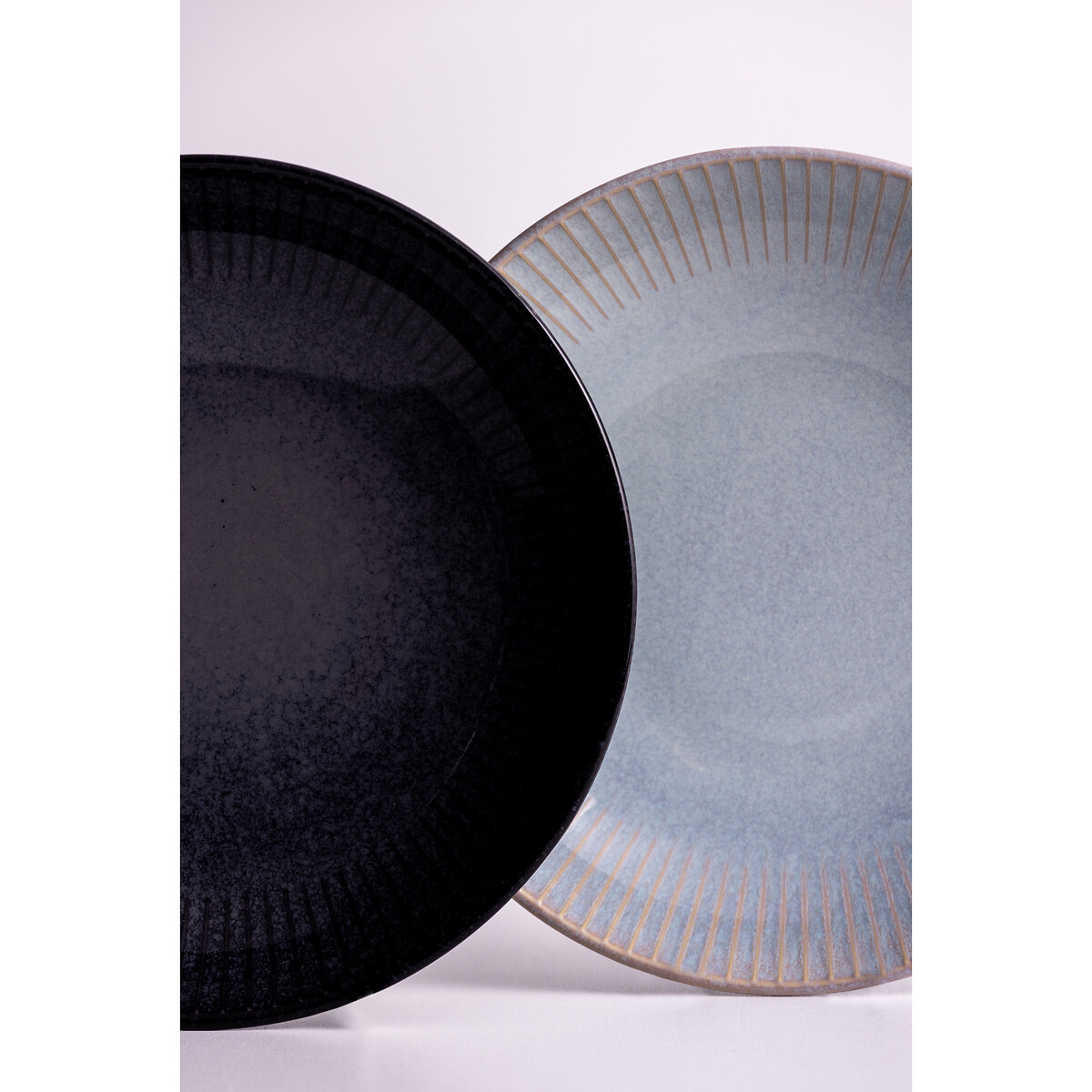 Set of 4 Reactive Linear Pasta Bowls black, MASON CASH