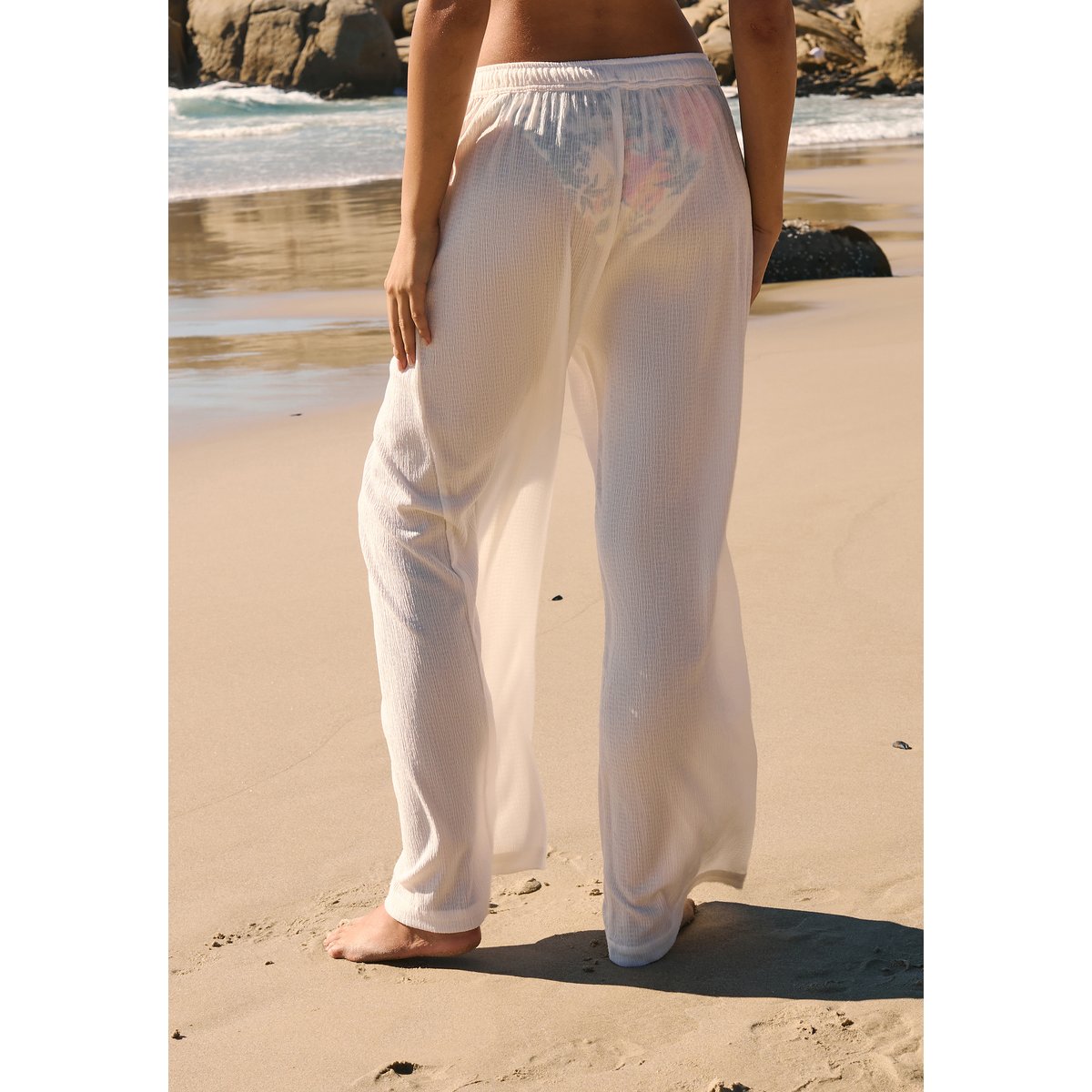 Pantalon fluide élastiqué KRIS B blanc, ETAM