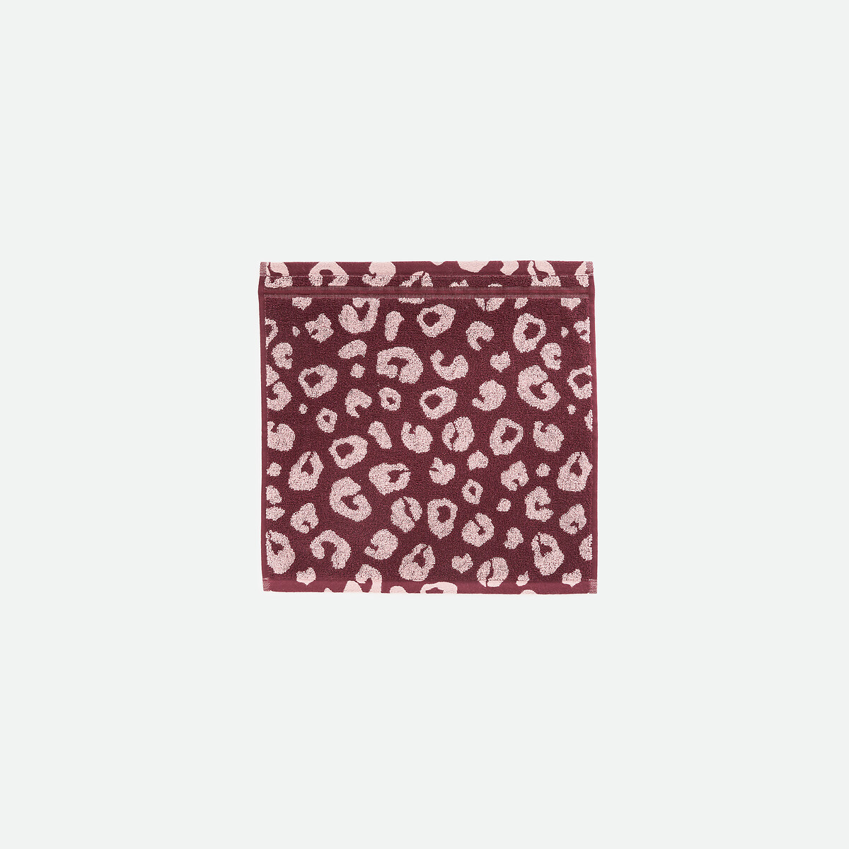 Lot de 4 serviettes d'invité, ZANI léopard bordeaux, LA REDOUTE INTERIEURS