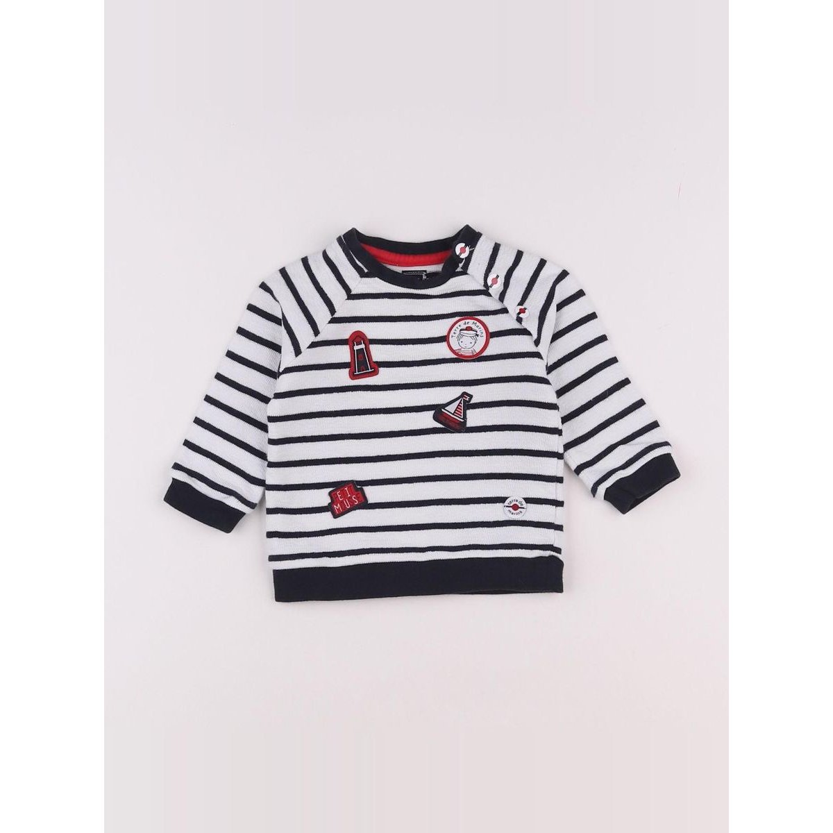 Pull - Très bon état blanc, TERRE DE MARIN