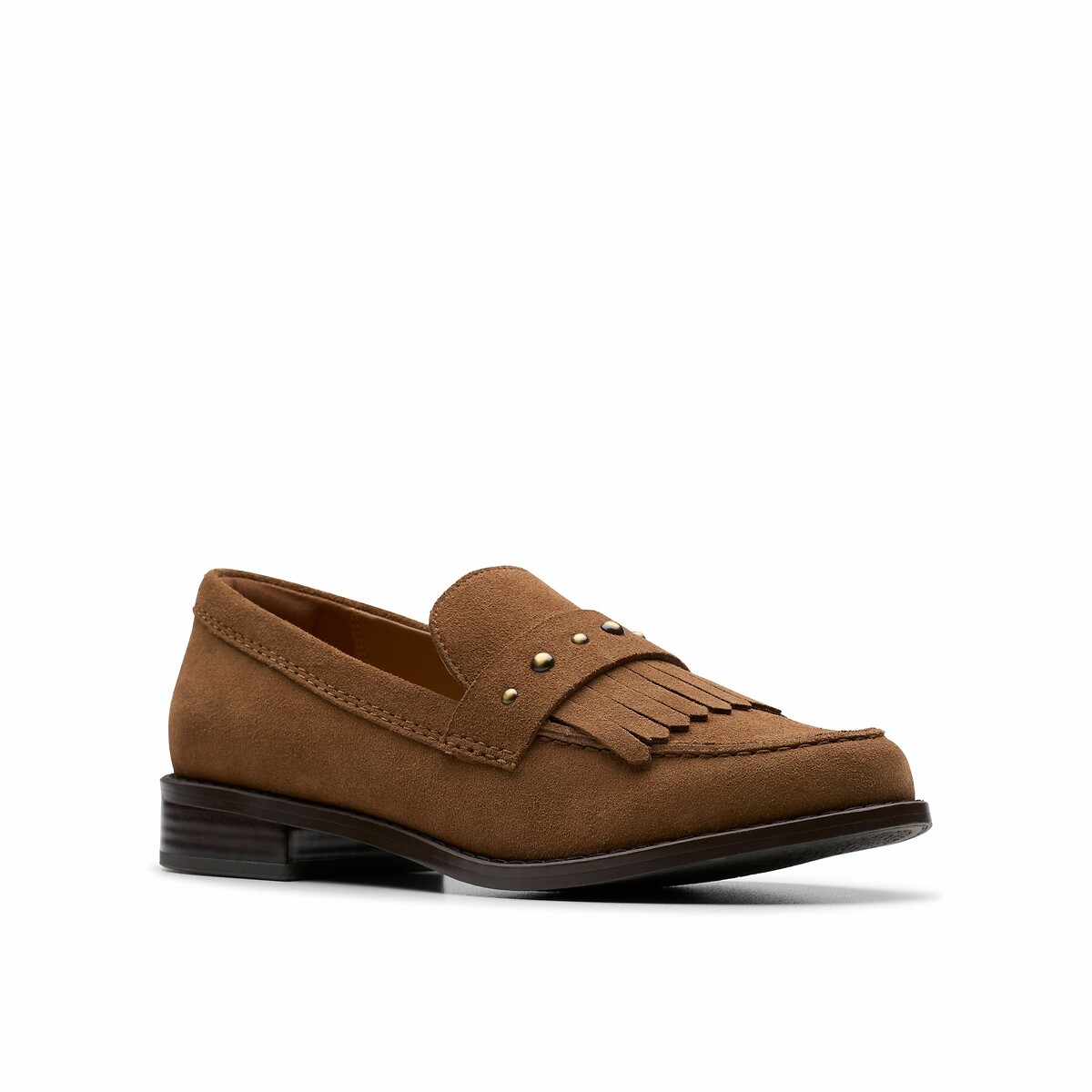Mocassins en cuir suédé Hana noisette, CLARKS