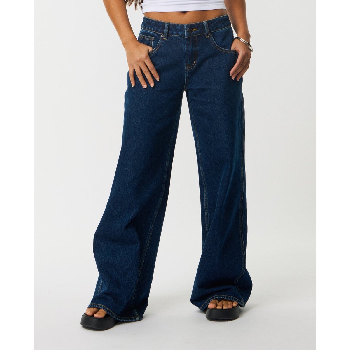 Jean Baggy Taille Basse Archive indigo véritable, RIP CURL