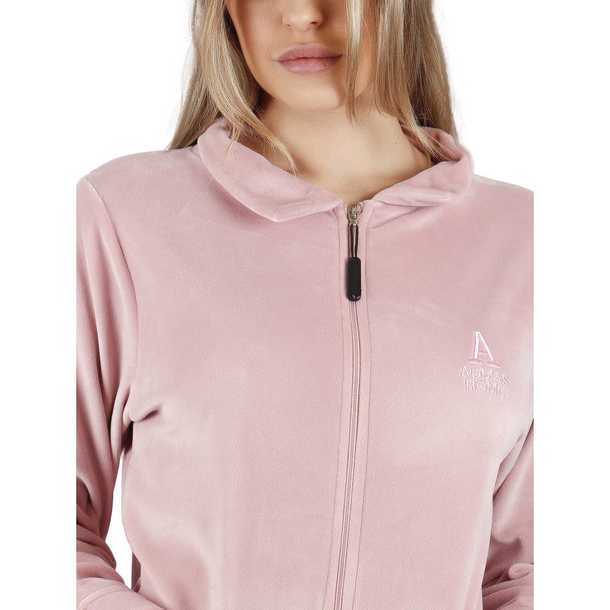 Pyjama pantalon veste zippée Soft Home rose, ADMAS