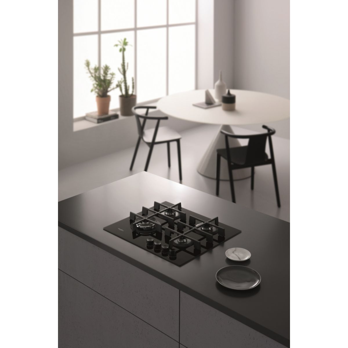 Plaque gaz GOWL628NBFR couleur unique, WHIRLPOOL