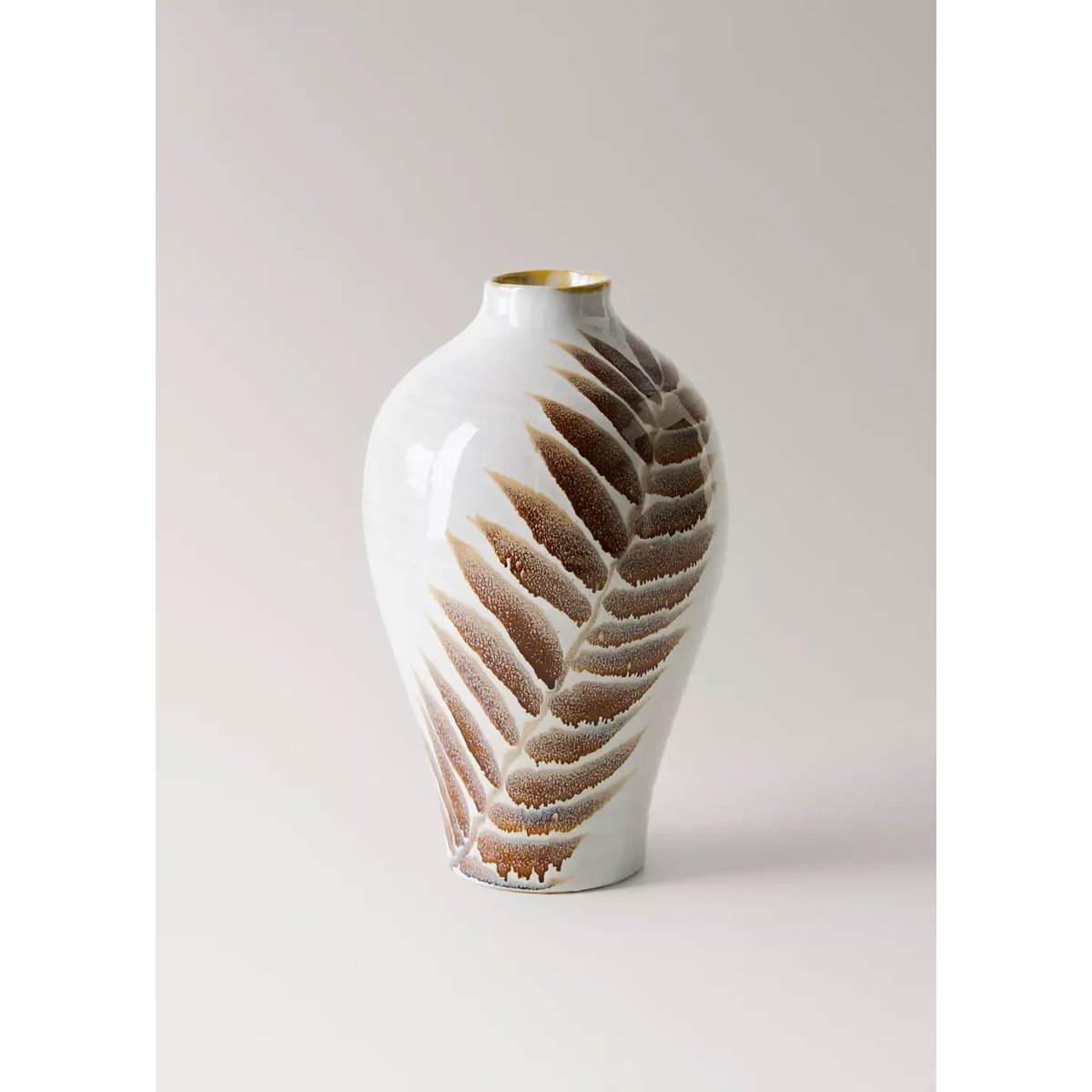 Vase décoratif en grès blanc cassé, MANGO HOME