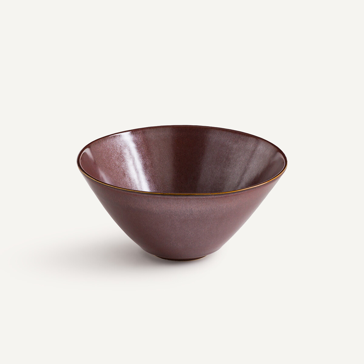 Lot de 4 assiettes à pâtes en grès émaillé, KANSO rouge, AM.PM