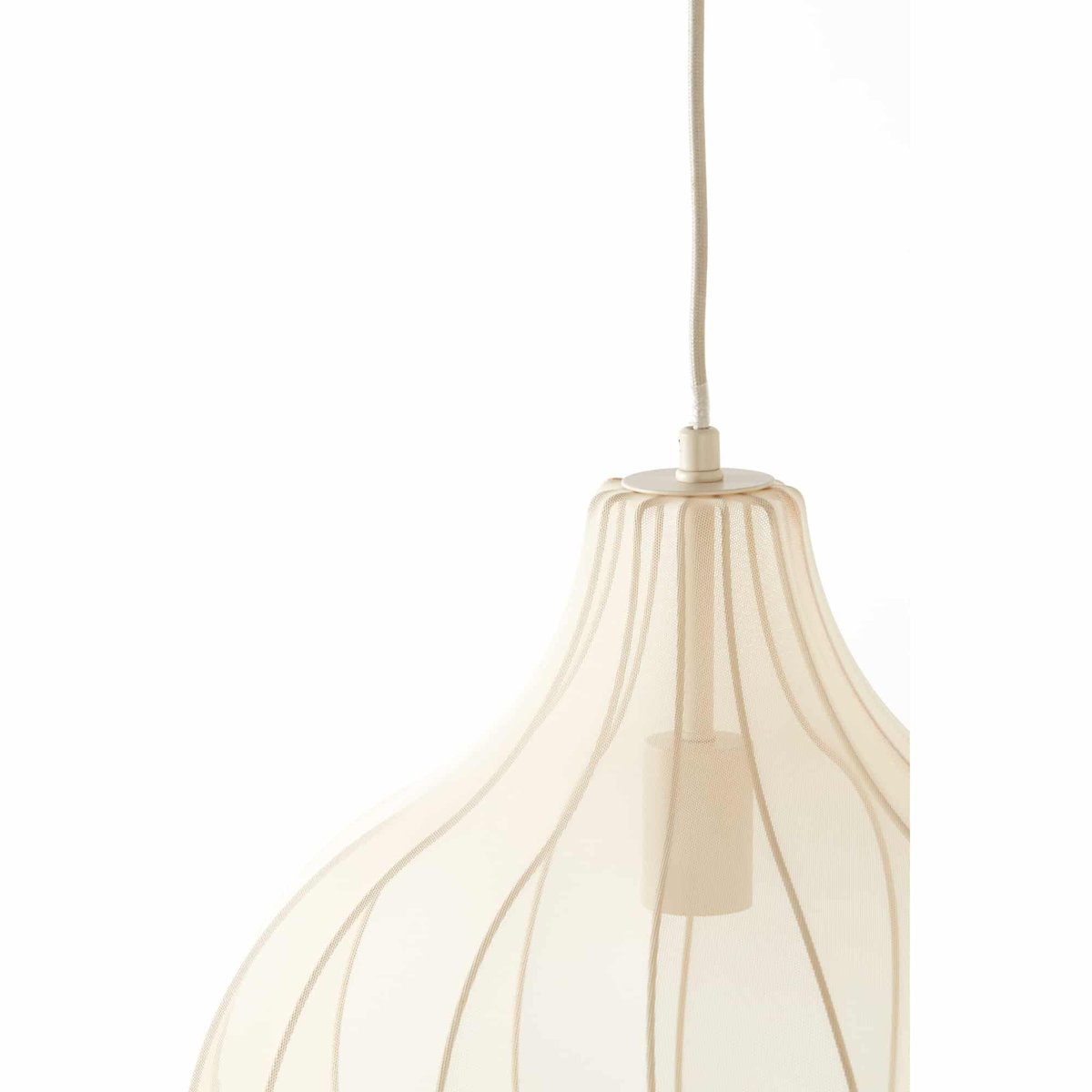 Lampe Suspendue Textiles ELATI sable, LIGHT & LIVING 