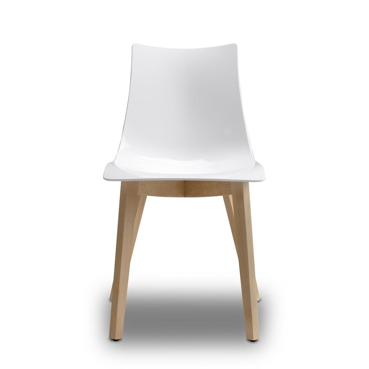 Chaise design en bois, NATURAL ZEBRA blanc, SCAB DESIGN