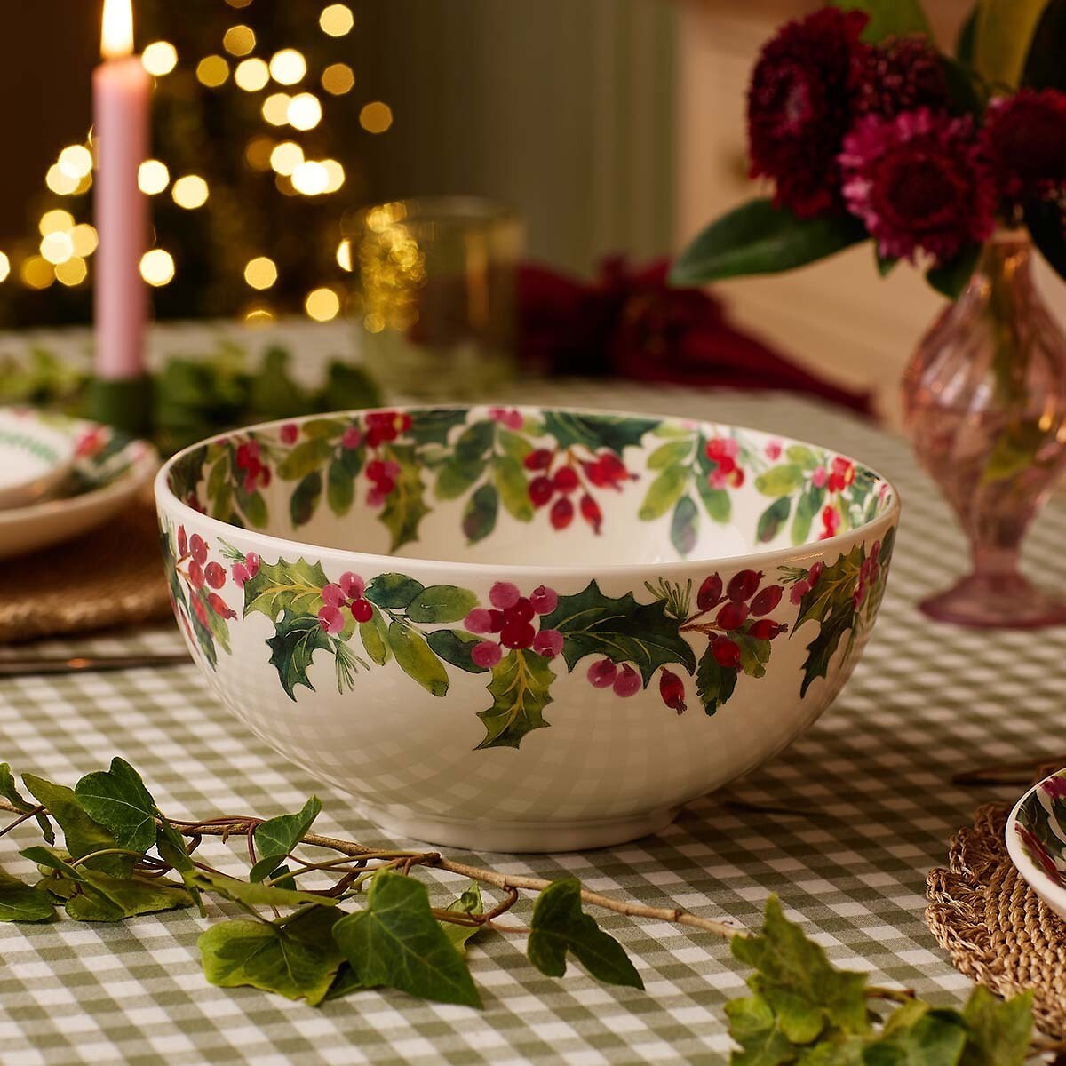 Botanic Garden Christmas Holly & Berries Salad Bowl multi-coloured, PORTMEIRION