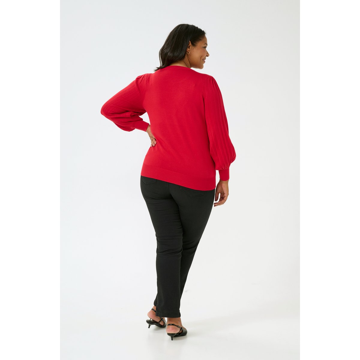 Pullover tricoté rouge haute red, KAFFE CURVE