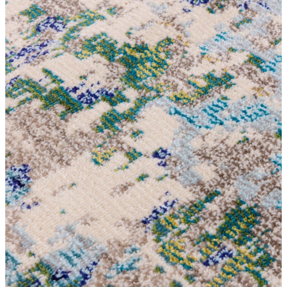 Tapis vert tissé plat moderne BOSCAGE vert, NOVATREND