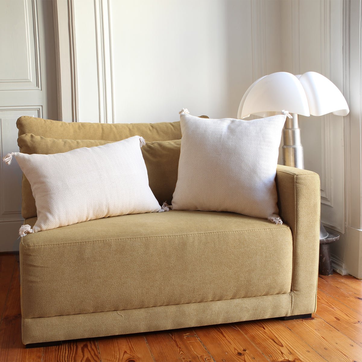 Coussin coton MEGEVE lin, FEBRONIE